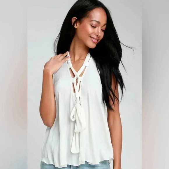 Free People Silky Top Blouse‎ NWT - Picture 4 of 9